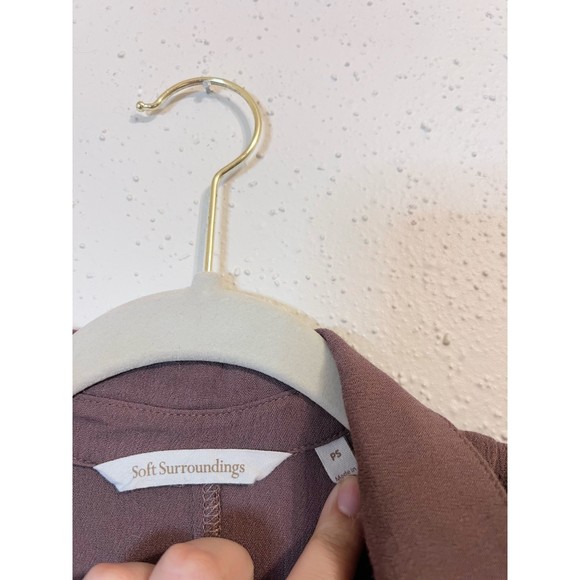 Soft Surroundings Brown Laurel Modest Maxi Gauze Button Up Shirt Dress - Picture 4 of 7